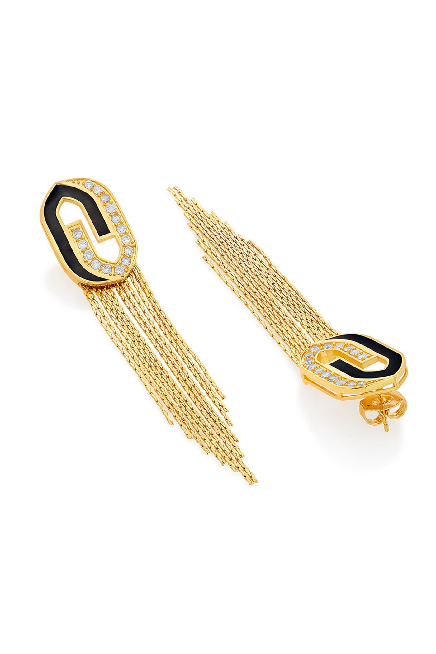 Isharya Just Jamiti Art Deco Tassel Earrings In 18Kt Gold Plated jewellery indian designer wear online shopping melange singapore
