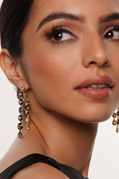Isharya Just Jamiti Long Drop Earrings In 18Kt Gold Plated jewellery indian designer wear online shopping melange singapore