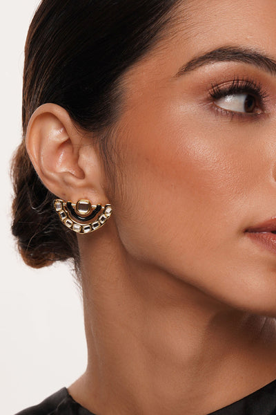 IsharyaJust Jamiti Luna Studs jewellery indian designer wear online shopping melange singapore