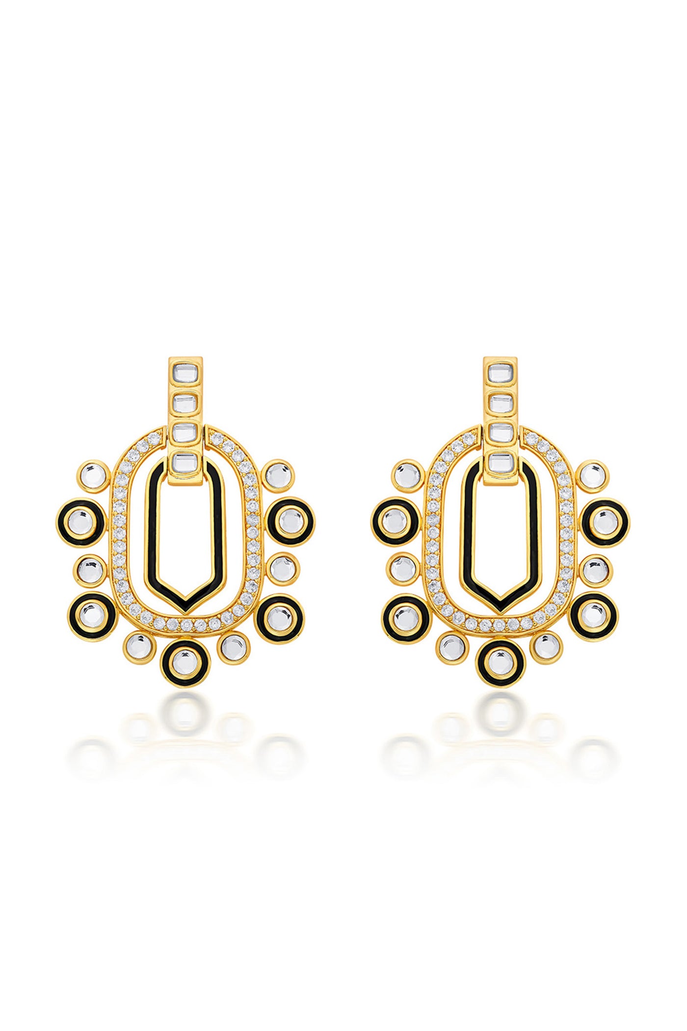 Isharya Just Jamiti Mughal Earrings In 18Kt Gold Plated jewellery indian designer wear online shopping melange singapore