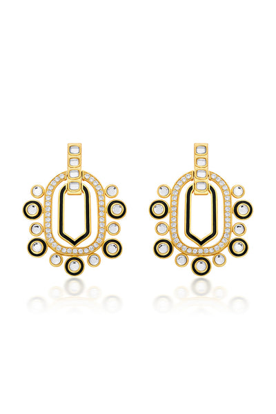 Isharya Just Jamiti Mughal Earrings In 18Kt Gold Plated jewellery indian designer wear online shopping melange singapore