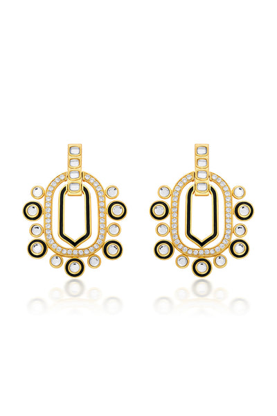 Isharya Just Jamiti Mughal Earrings In 18Kt Gold Plated jewellery indian designer wear online shopping melange singapore