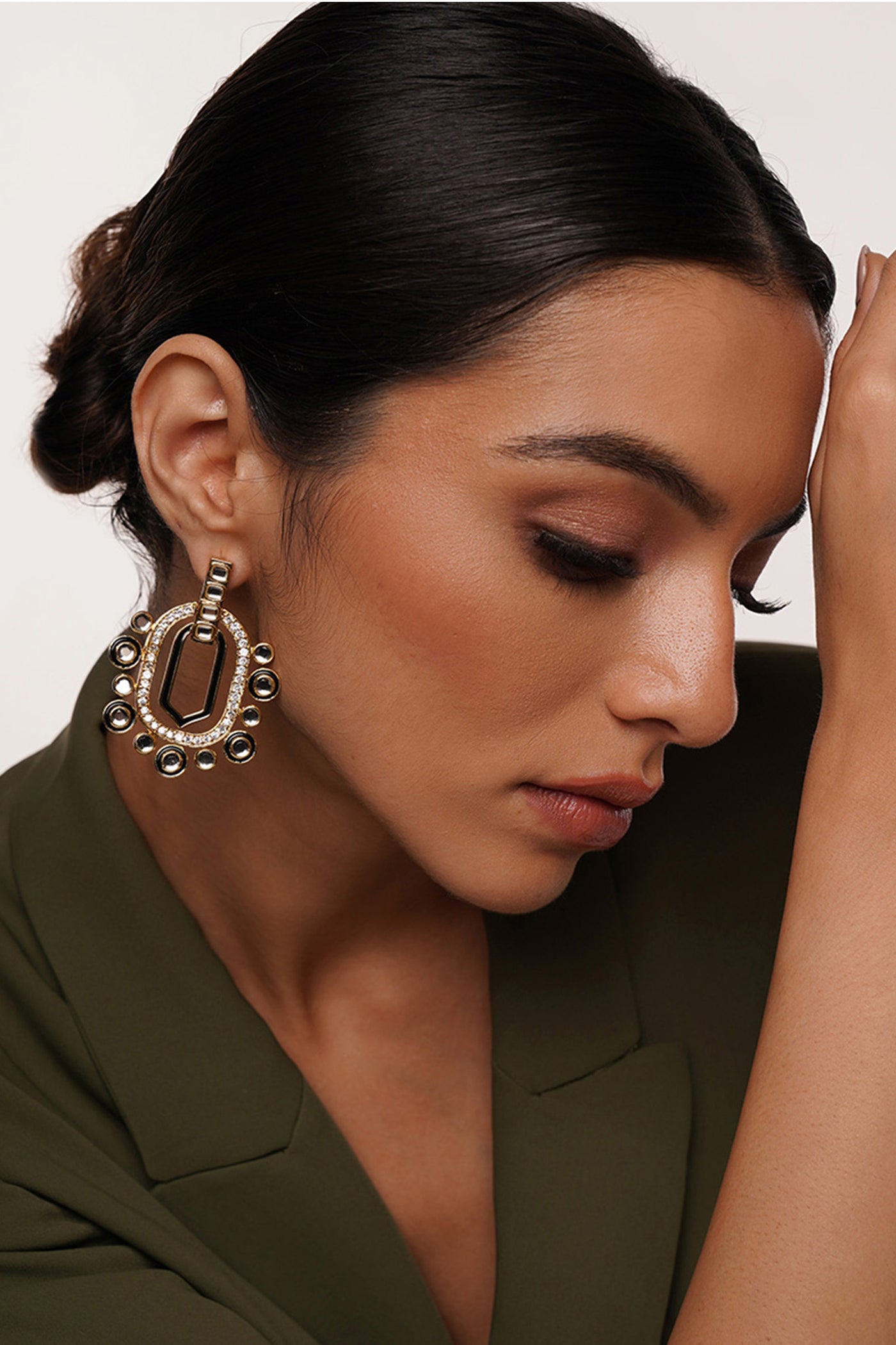 Isharya Just Jamiti Mughal Earrings In 18Kt Gold Plated jewellery indian designer wear online shopping melange singapore