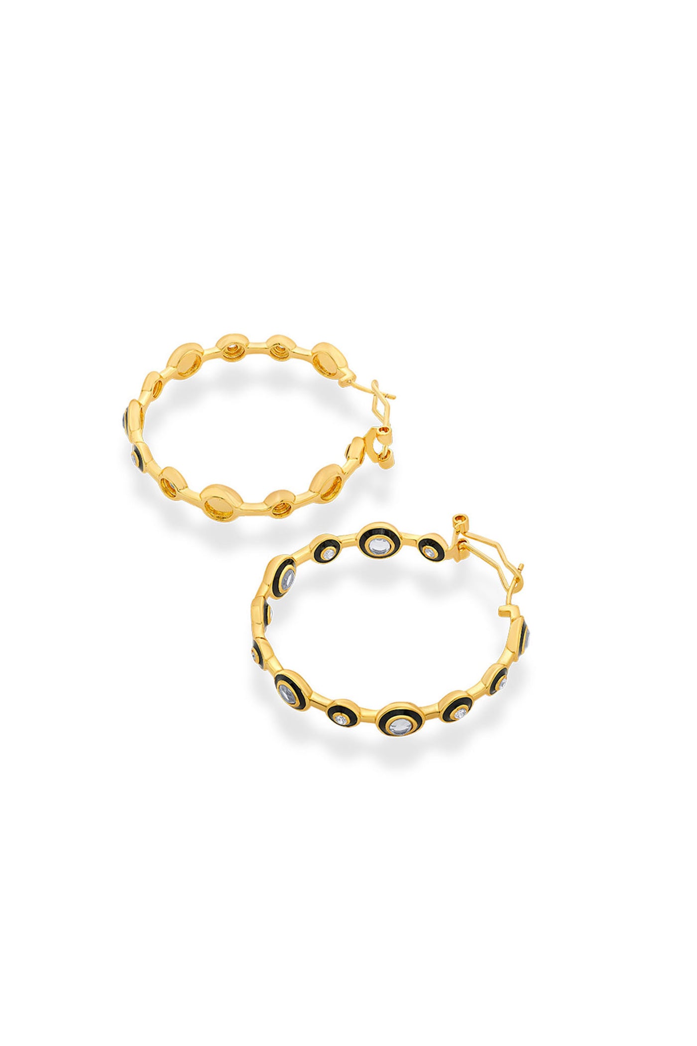 Isharya Just Jamiti Oversized Hoops In 18Kt Gold Plated jewellery indian designer wear online shopping melange singapore