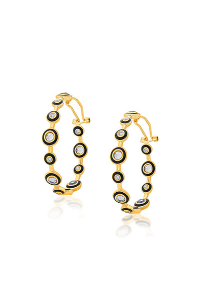 Isharya Just Jamiti Oversized Hoops In 18Kt Gold Plated jewellery indian designer wear online shopping melange singapore