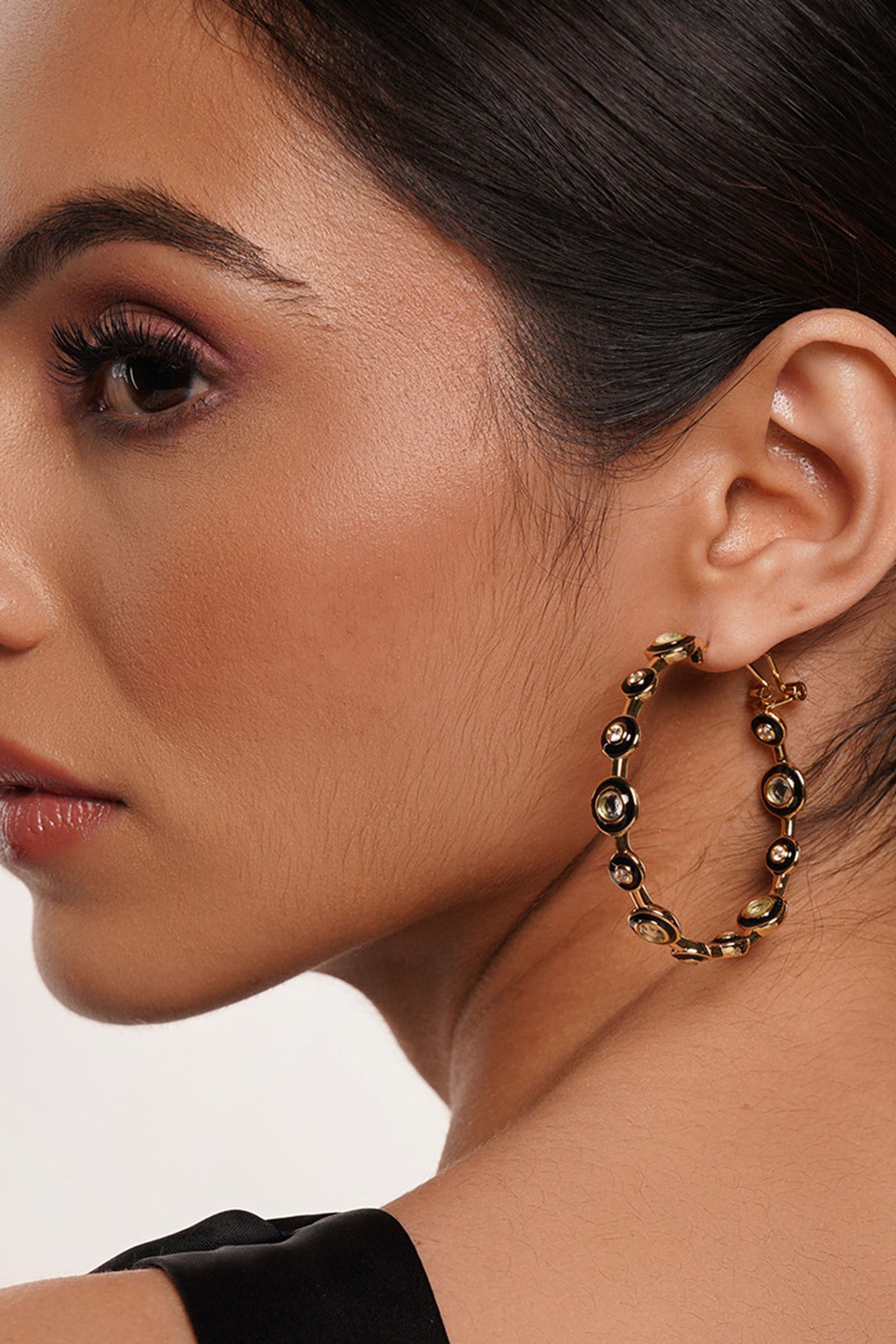 Isharya Just Jamiti Oversized Hoops In 18Kt Gold Plated jewellery indian designer wear online shopping melange singapore