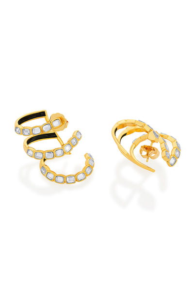 Isharya Just Jamiti Trifecta Hoops jewellery indian designer wear online shopping melange singapore