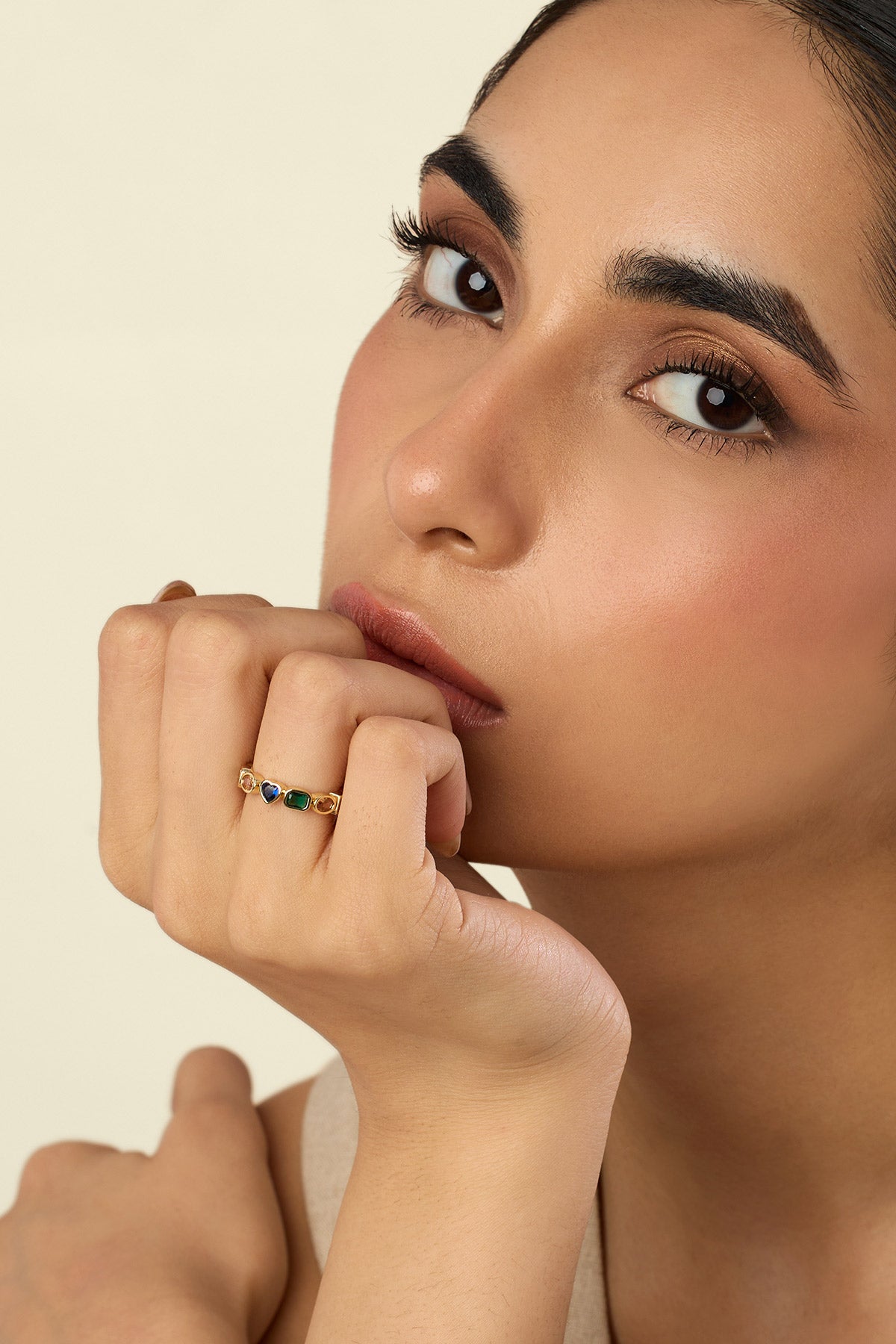 Isharya Karma Loop Infinity Ring In 18kt Gold Plated indian designer wear online shopping melange singapore 