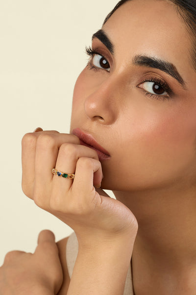 Isharya Karma Loop Infinity Ring In 18kt Gold Plated indian designer wear online shopping melange singapore 