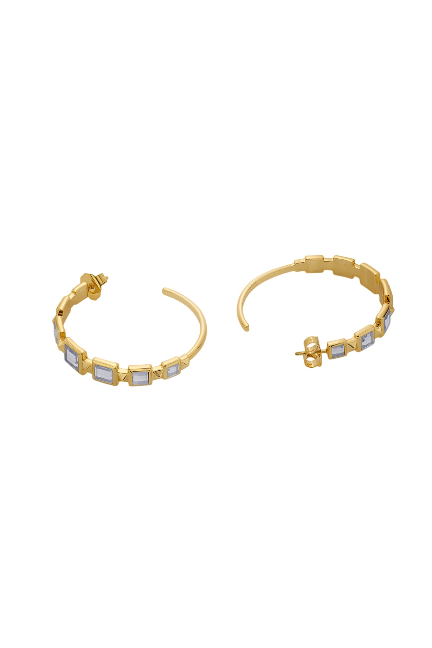 Isharya Limelight Mirror Pyramid Hoops indian designer wear online shopping melange singapore