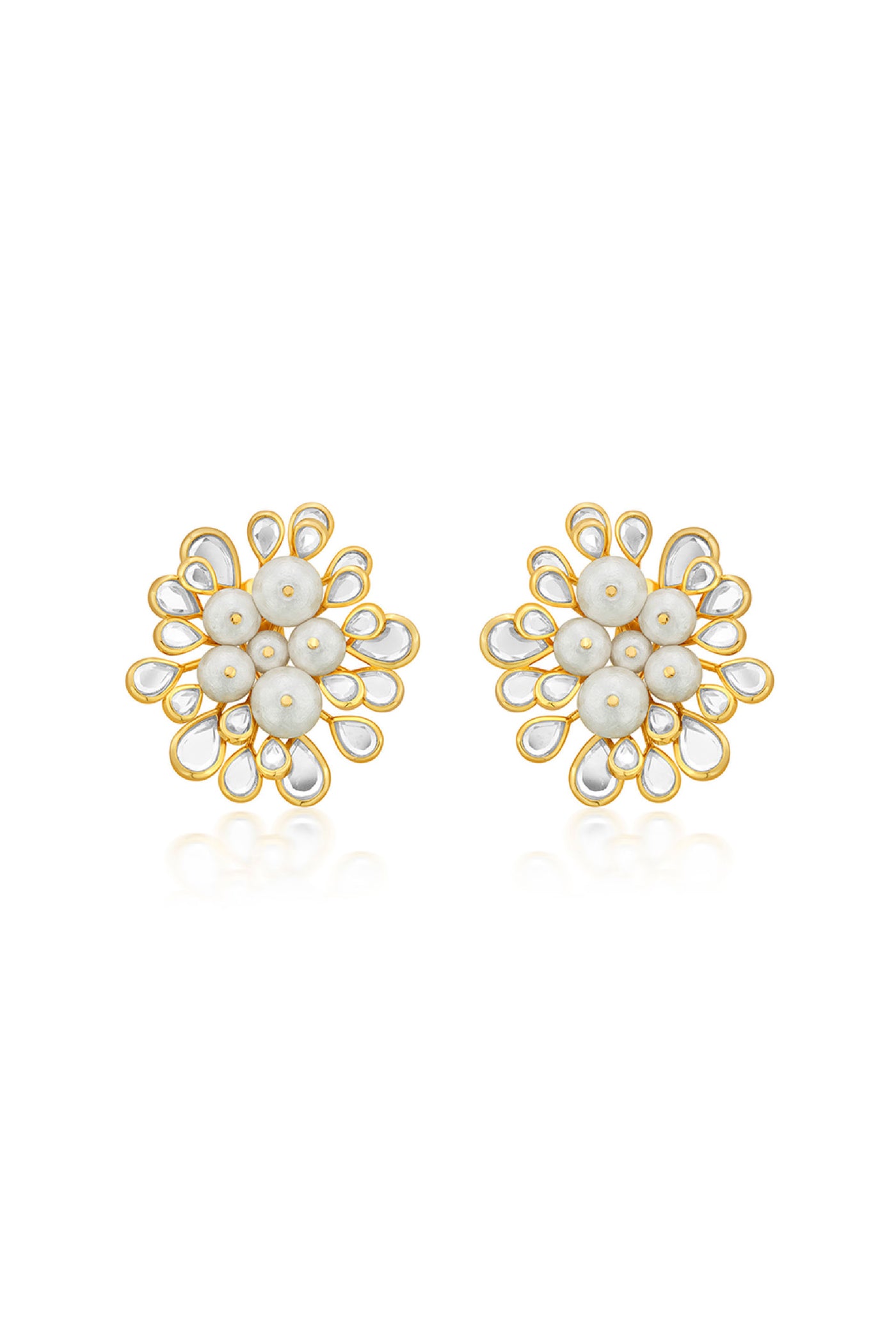 Isharya Limelight  Pearl Statement Studs indian designer wear online shopping melange singapore