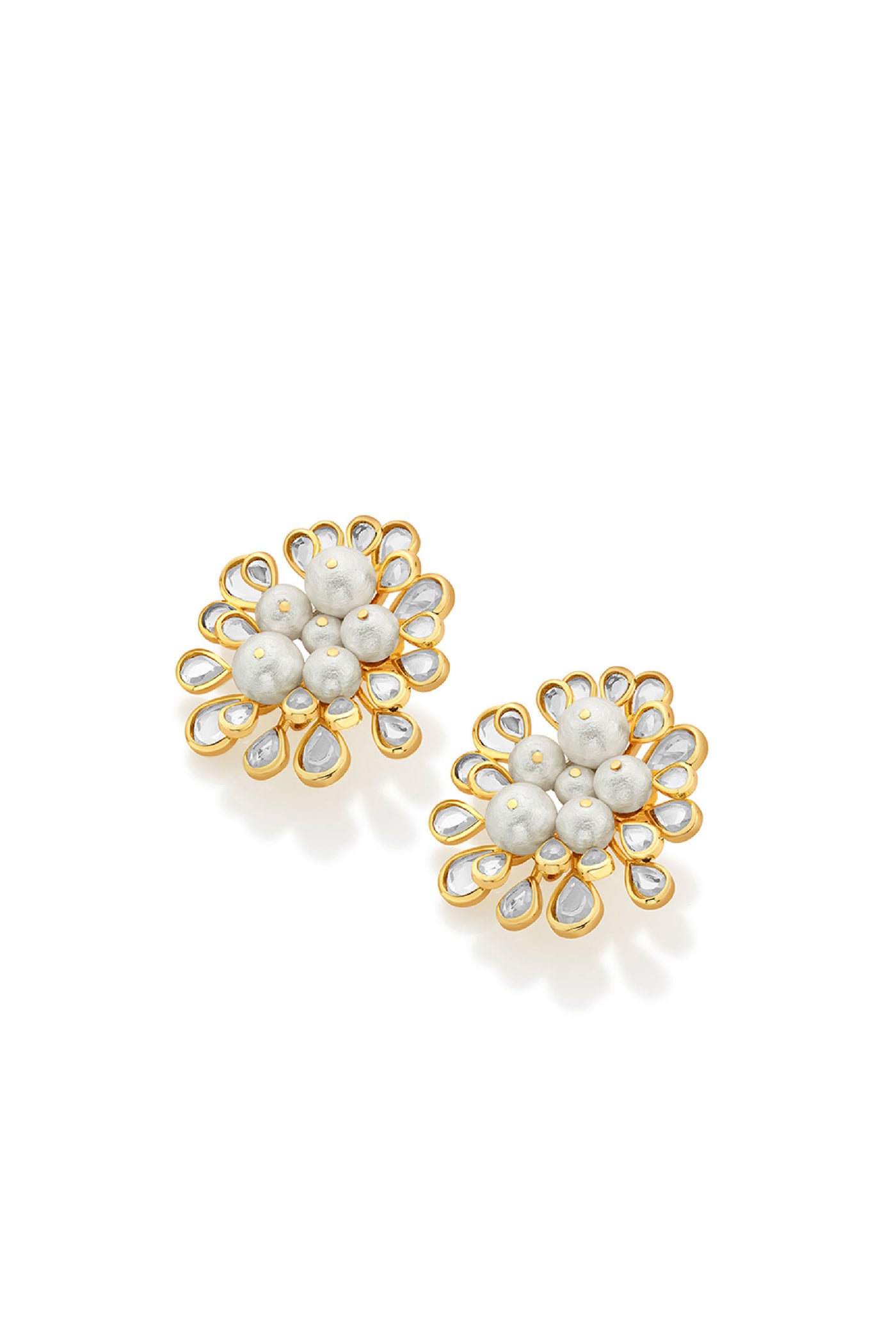 Isharya Limelight  Pearl Statement Studs indian designer wear online shopping melange singapore