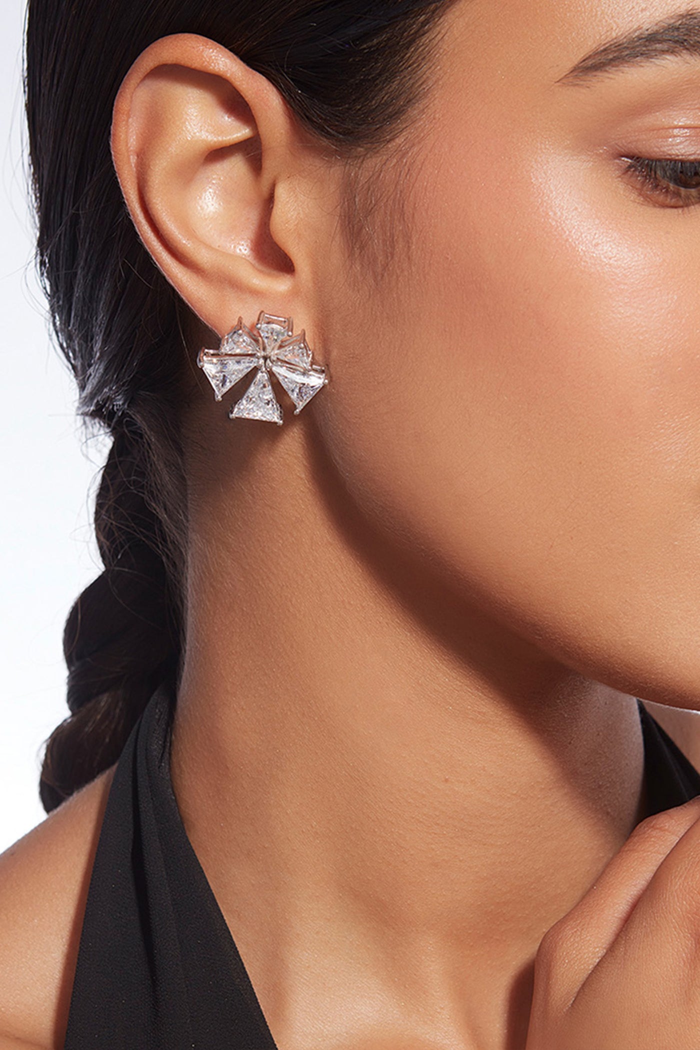 Isharya Louvre 925 Silver Bloom Earrings jewellery indian designer wear online shopping melange singapore