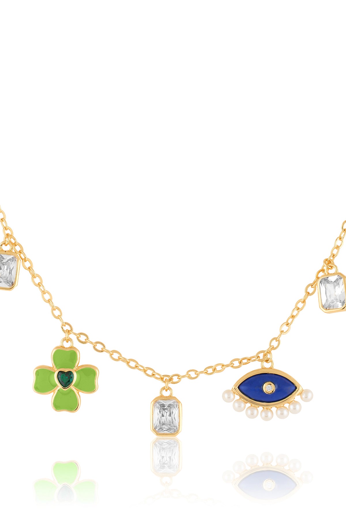 Isharya Lucky Charm Necklace In 18Kt Gold Plated indian designer wear online shopping melange singapore 
