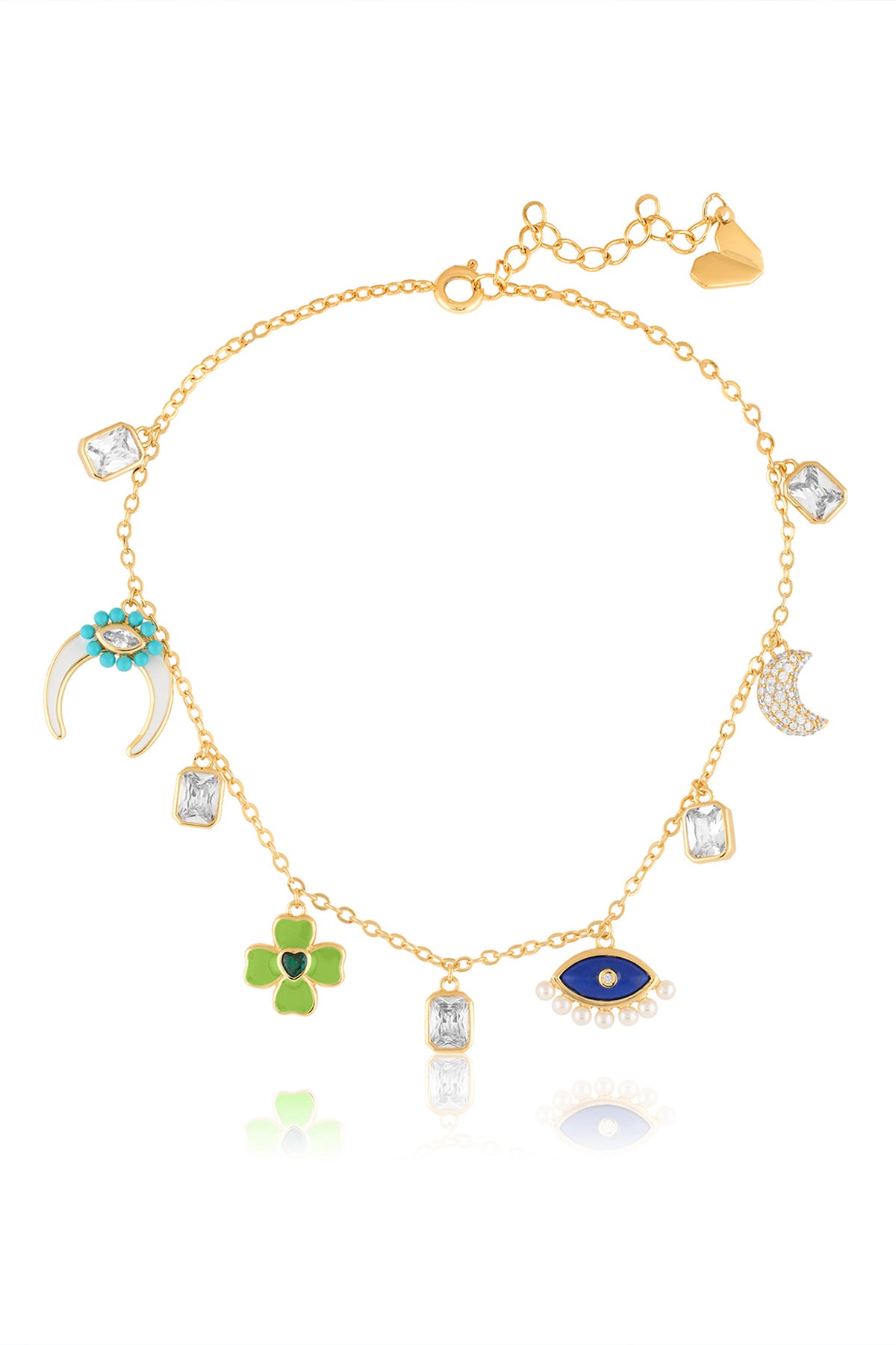 Isharya Lucky Charm Necklace In 18Kt Gold Plated indian designer wear online shopping melange singapore 