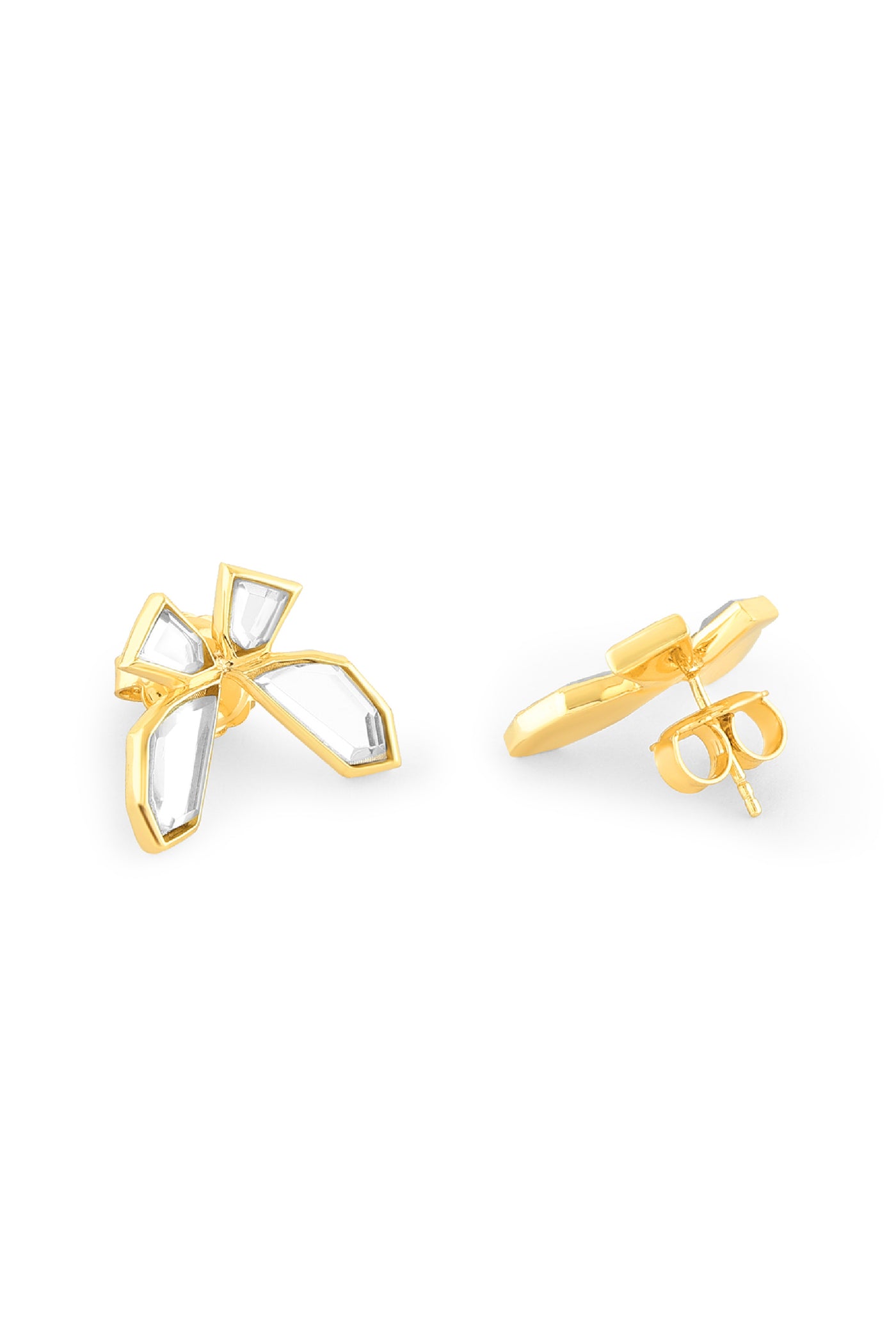 Isharya Lumen Bow Earrings In 18Kt Gold Plated indian designer wear online shopping melange singapore