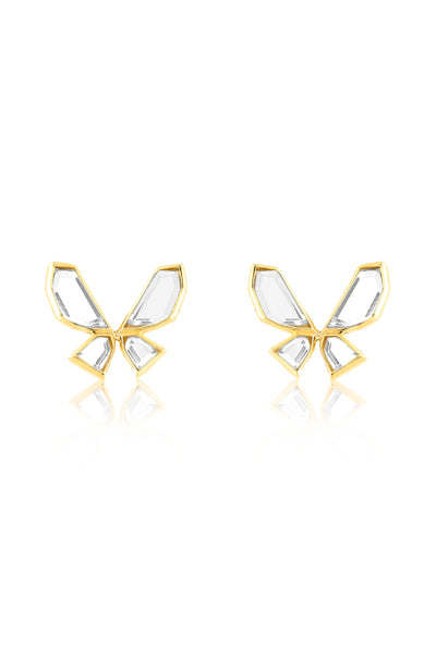 Isharya Lumen Bow Earrings In 18Kt Gold Plated indian designer wear online shopping melange singapore