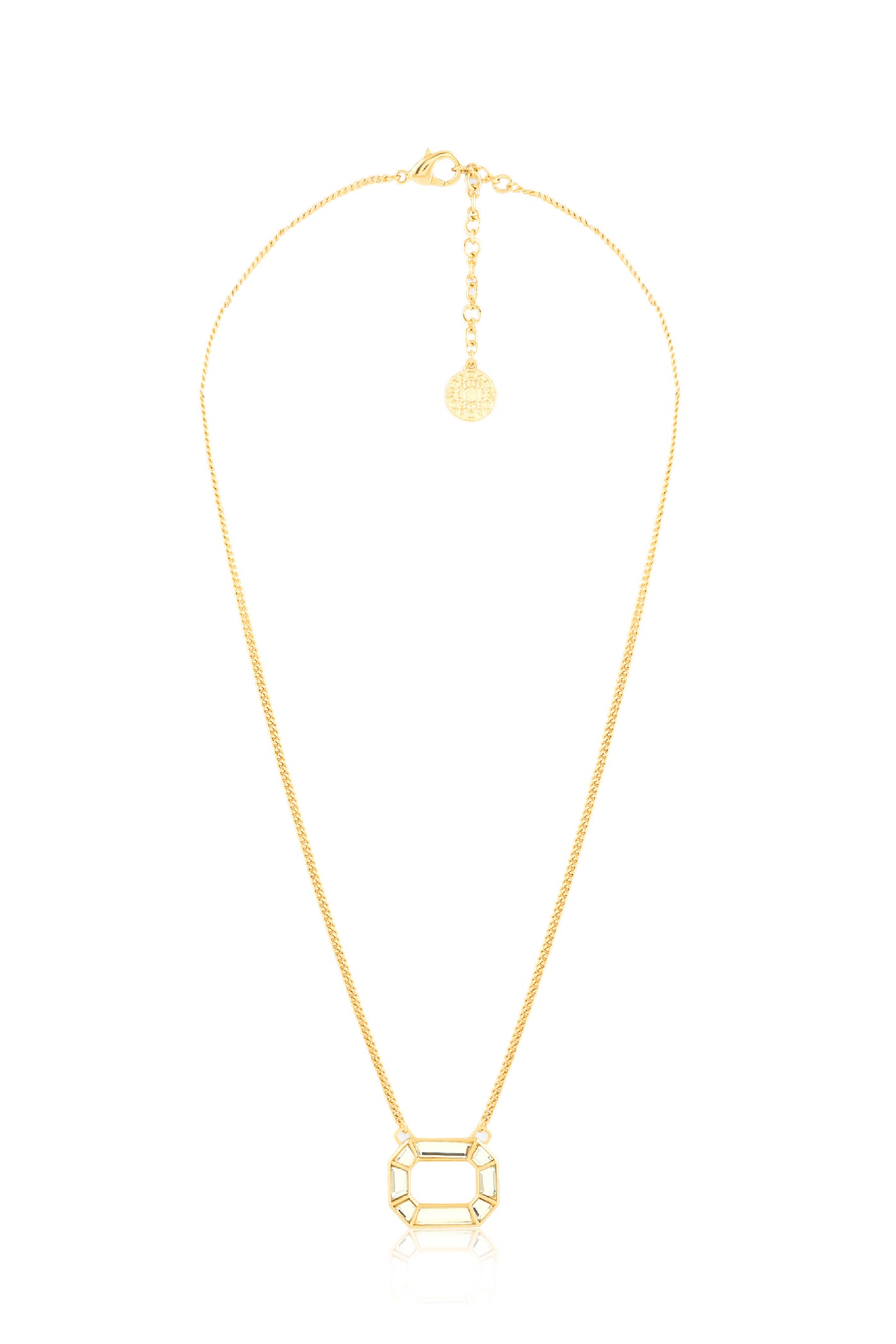 Isharya Lumen Chain Link Mirror Necklace In 18Kt Gold Plated indian designer wear online shopping melange singapore