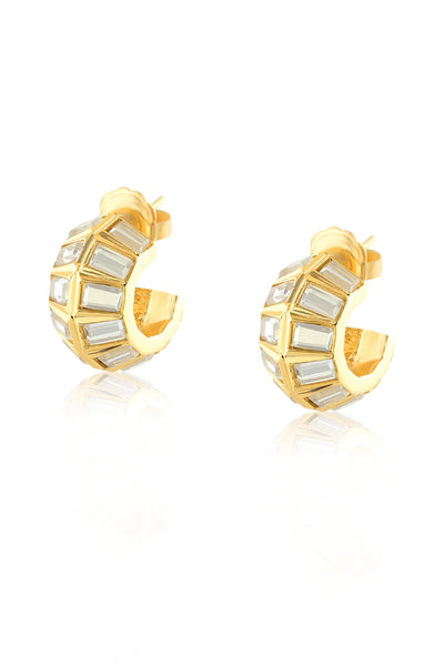 Isharya Lumen Chubby Hoops In 18Kt Gold Plated indian designer wear online shopping melange singapore