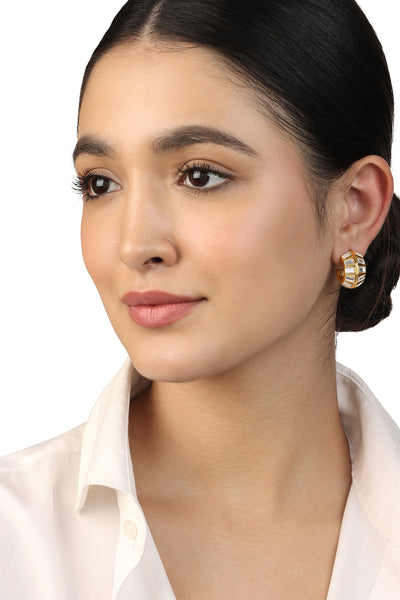 Isharya Lumen Chubby Hoops In 18Kt Gold Plated indian designer wear online shopping melange singapore