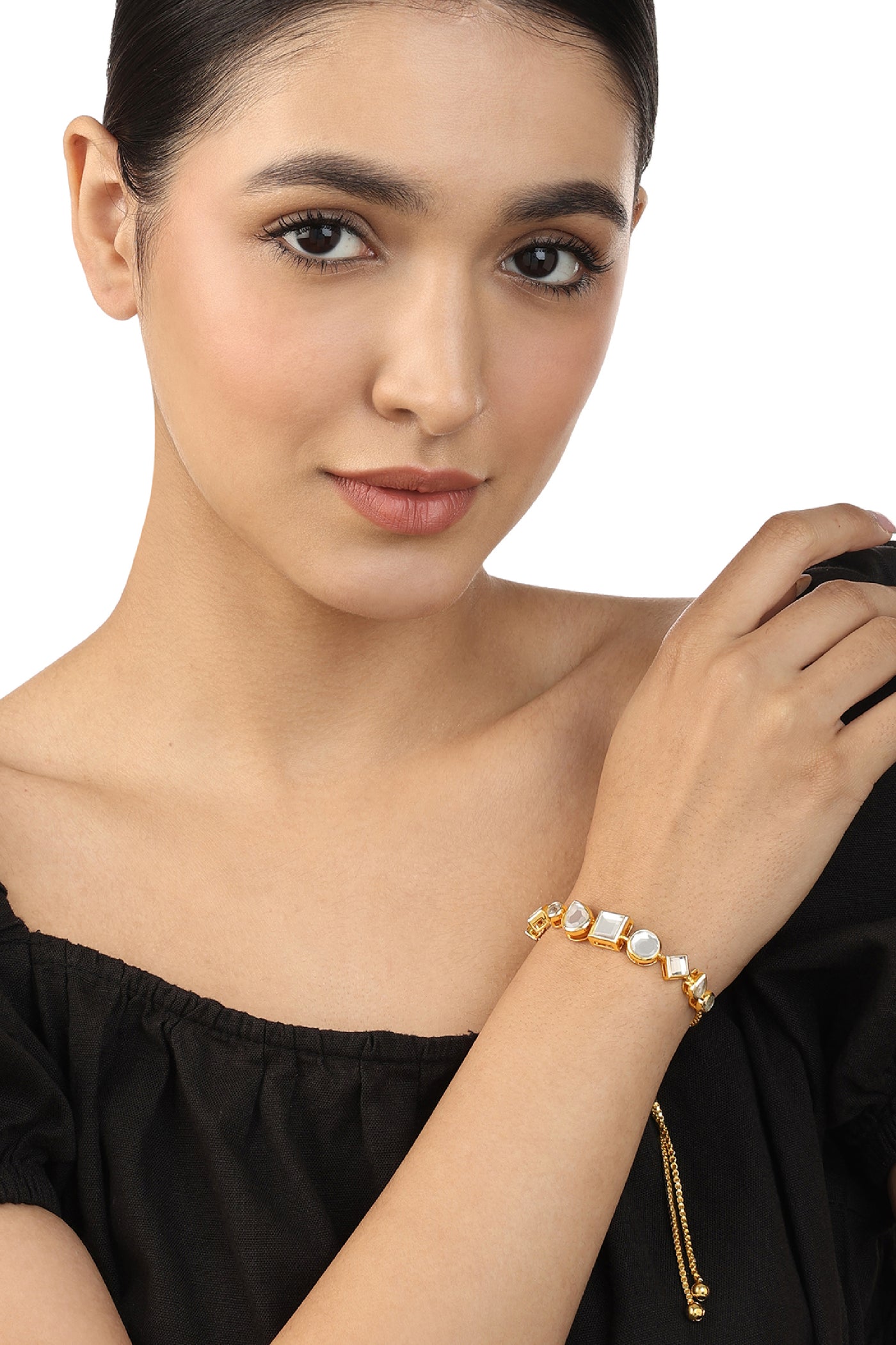 Isharya Lumen Essential Mirror Bracelet  In 18Kt Gold Plated indian designer wear online shopping melange singapore
