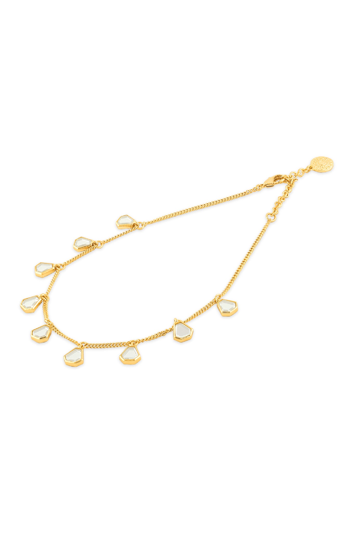 Isharya Lumen Multi Mirror Necklace In 18Kt Gold Plated indian designer wear online shopping melange singapore