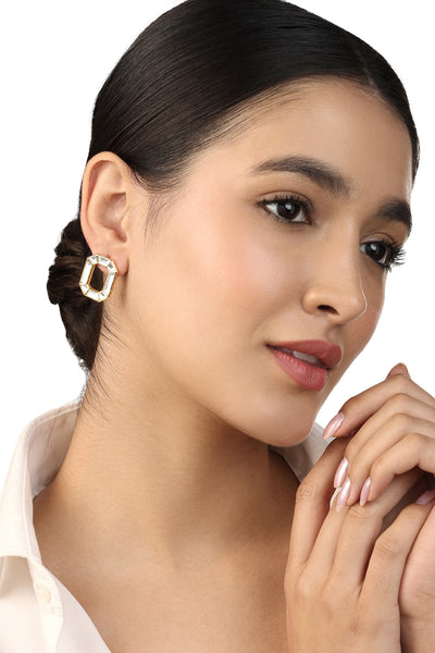 Isharya Lumen Octa Earrings In 18Kt Gold Plated indian designer wear online shopping melange singapore