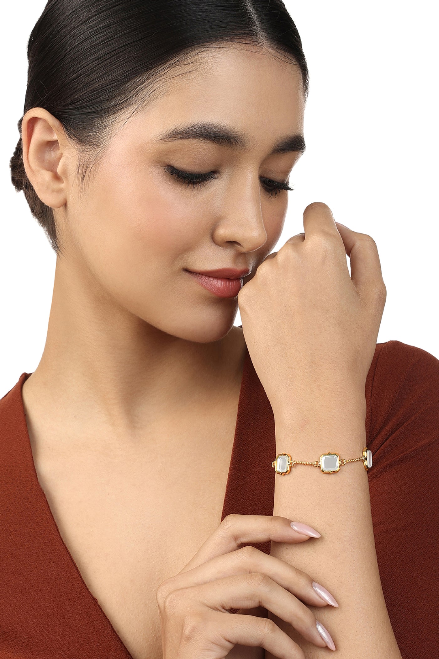 Isharya Lumen Petit Bracelet In 18Kt Gold Plated indian designer wear online shopping melange singapore