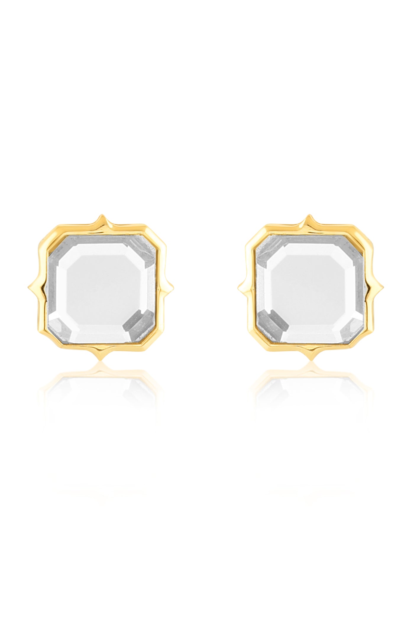 Isharya Lumen Stud Earrings In 18Kt Gold Plated indian designer wear online shopping melange singapore