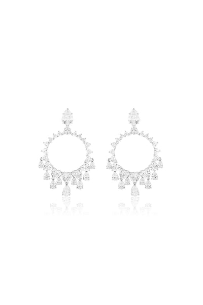 Isharya Lunar Elegance Moon Baalis In Rhodium Plating indian designer wear online shopping melange singapore 