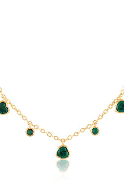 Isharya Lush Dreams Charm Necklace In 18Kt Gold Plated indian designer wear online shopping melange singapore
