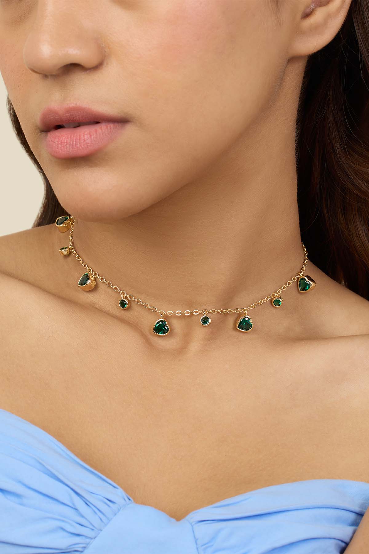 Isharya Lush Dreams Charm Necklace In 18Kt Gold Plated indian designer wear online shopping melange singapore