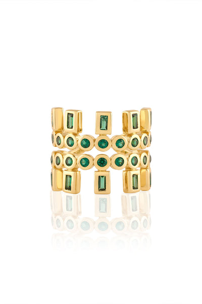 Isharya Lush Dreams Statement Ring In 18Kt Gold Plated indian designer wear online shopping melange singapore 