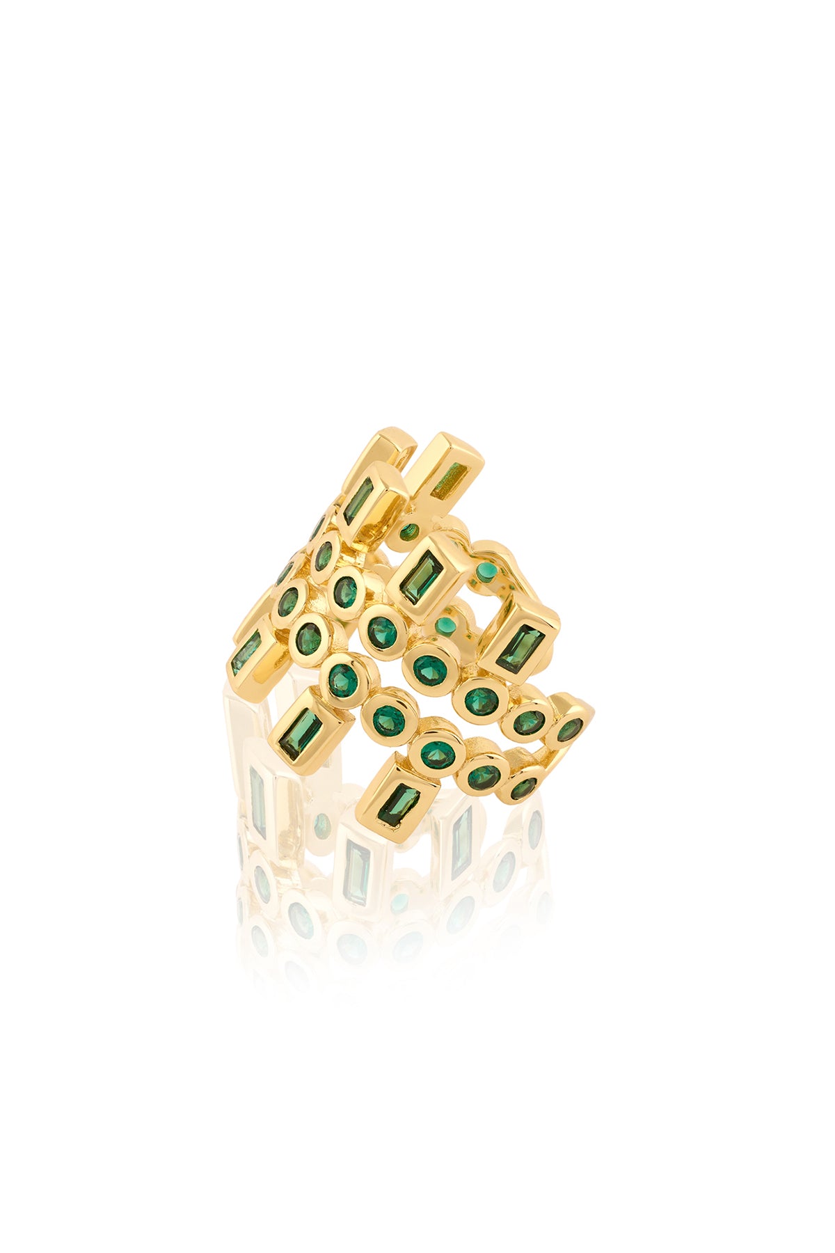 Isharya Lush Dreams Statement Ring In 18Kt Gold Plated indian designer wear online shopping melange singapore 