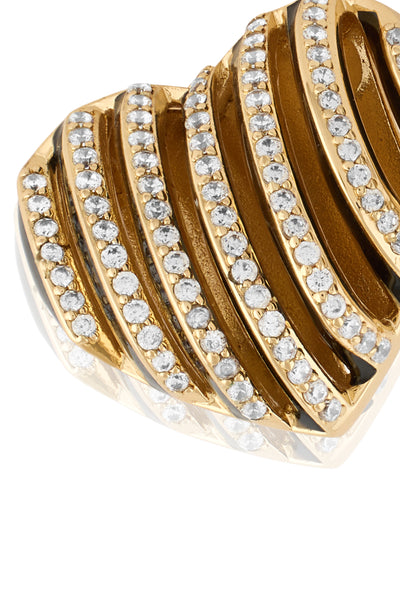 Isharya Midnight Heartbeat Earrings 18Kt Gold Plated indian designer wear online shopping melange singapore