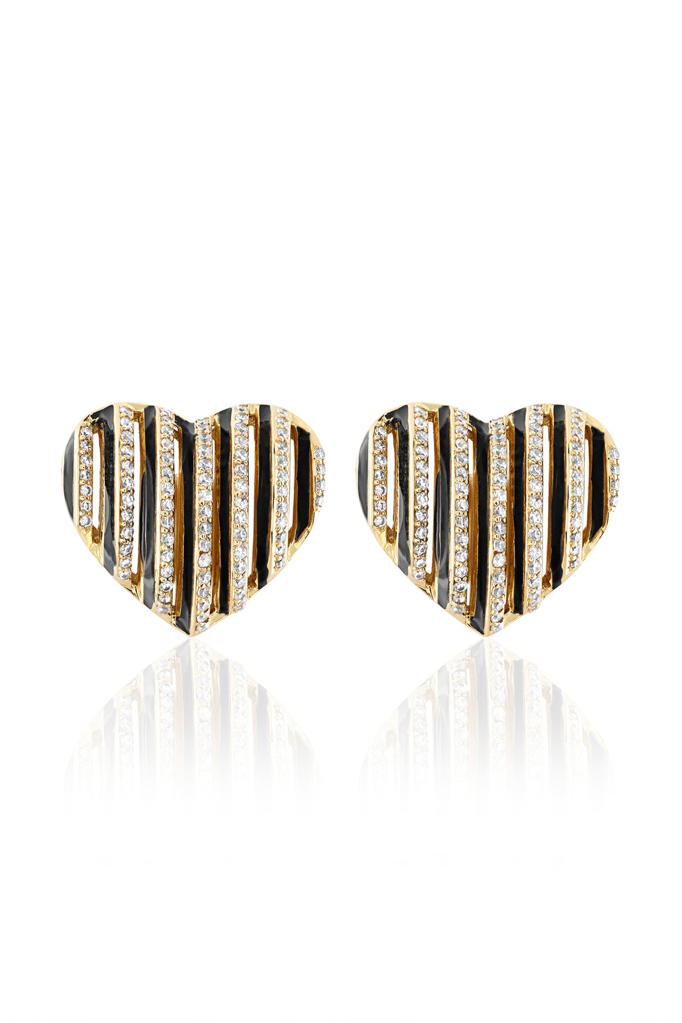 Isharya Midnight Heartbeat Earrings 18Kt Gold Plated indian designer wear online shopping melange singapore