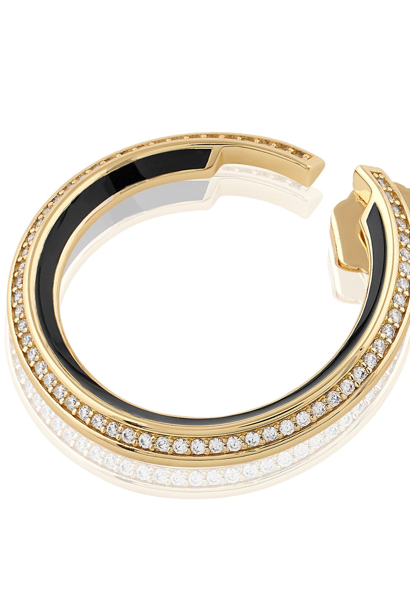 Isharya Midnight Magic Hoops 18Kt Gold Plated indian designer wear online shopping melange singapore