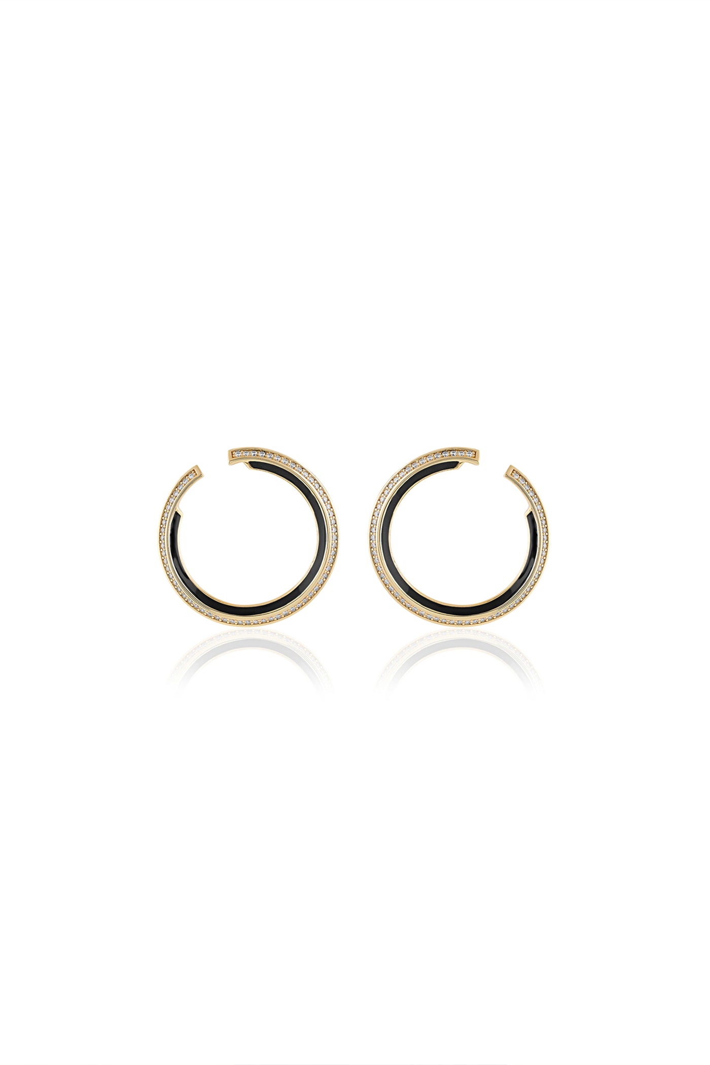 Isharya Midnight Magic Hoops 18Kt Gold Plated indian designer wear online shopping melange singapore
