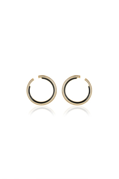 Isharya Midnight Magic Hoops 18Kt Gold Plated indian designer wear online shopping melange singapore