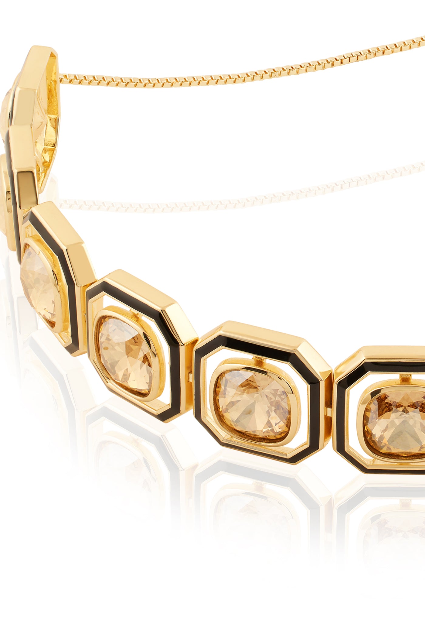 Isharya Mocha Mousse Choker Necklace 18Kt Gold Plated indian designer wear online shopping melange singapore
