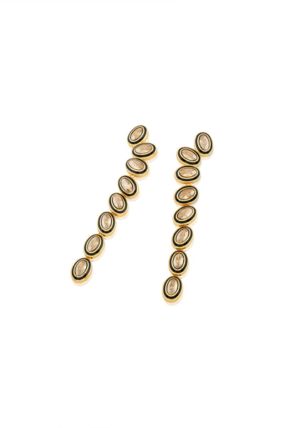 Isharya Mocha Mousse Dangler Earrings 18Kt Gold Plated indian designer wear online shopping melange singapore