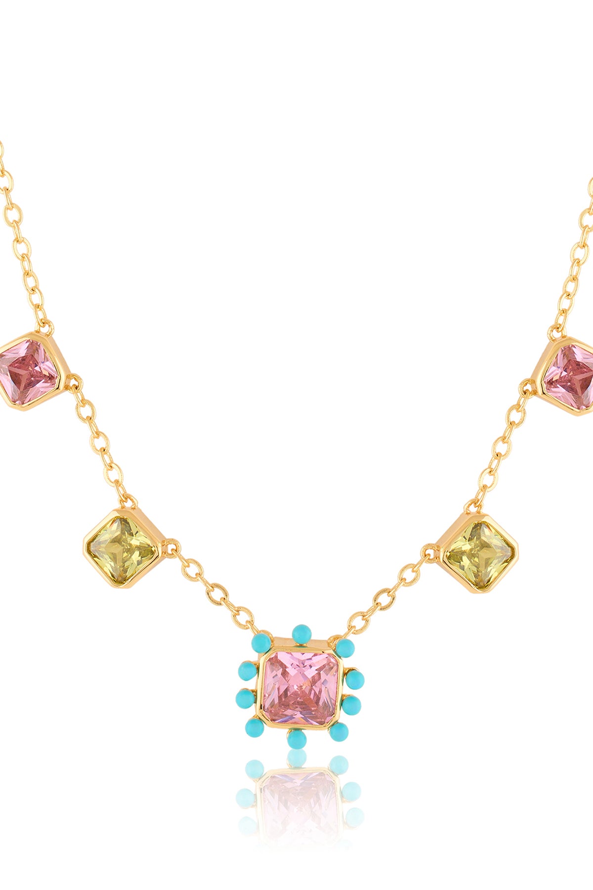 Isharya Neon Candy Charm Necklace In 18Kt Gold Plated indian designer wear online shopping melange singapore 