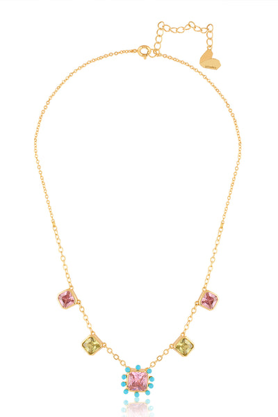 Isharya Neon Candy Charm Necklace In 18Kt Gold Plated indian designer wear online shopping melange singapore 
