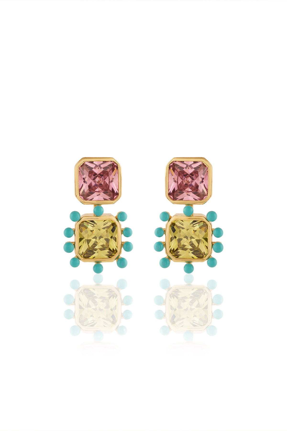 Isharya Neon Candy Earrings In 18Kt Gold Plated indian designer wear online shopping melange singapore 
