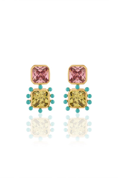 Isharya Neon Candy Earrings In 18Kt Gold Plated indian designer wear online shopping melange singapore 
