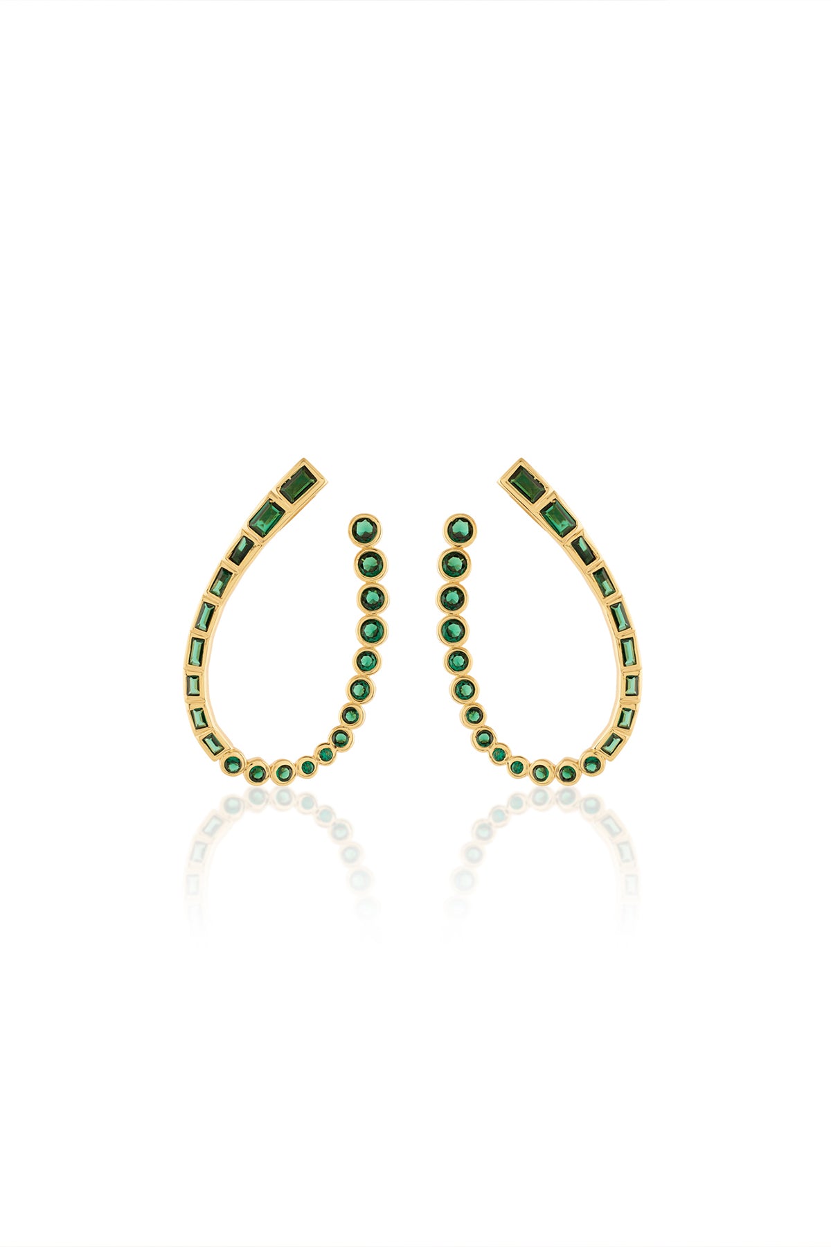 Isharya Neon Crystal Front Back Earrings In 18Kt Gold Plated indian designer wear online shopping melange singapore 