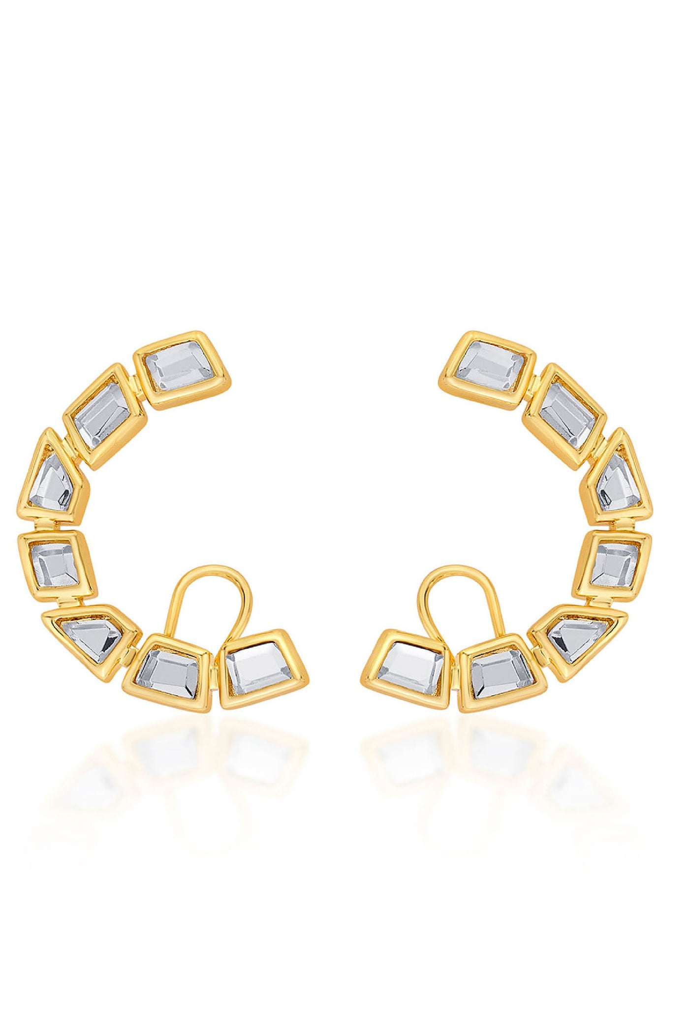Isharya Nuit Mirror Crescent Ear Cuffs jewellery indian designer wear online shopping melange singapore
