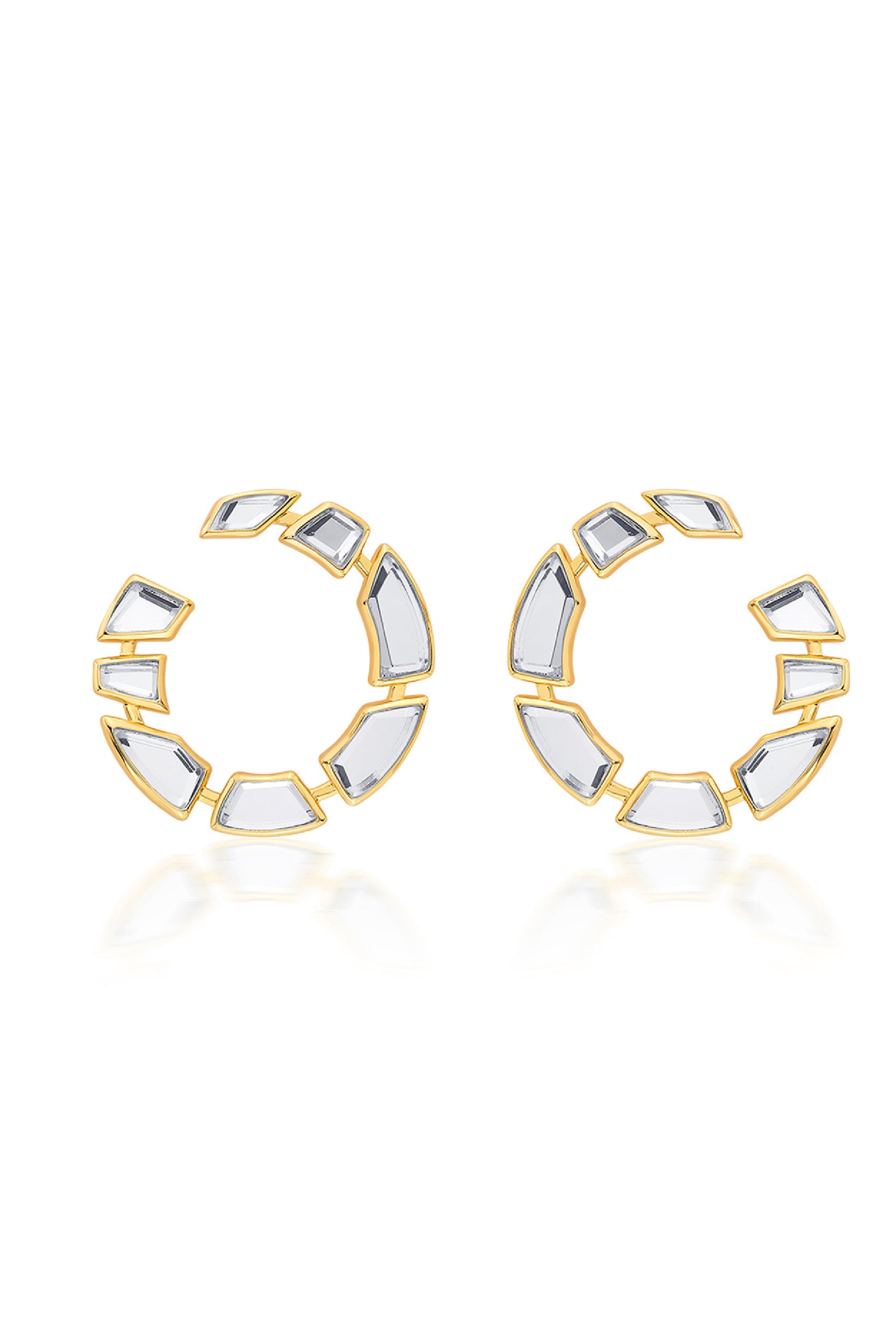 Isharya Nuit Orange Peel Earrings jewellery indian designer wear online shopping melange singapore