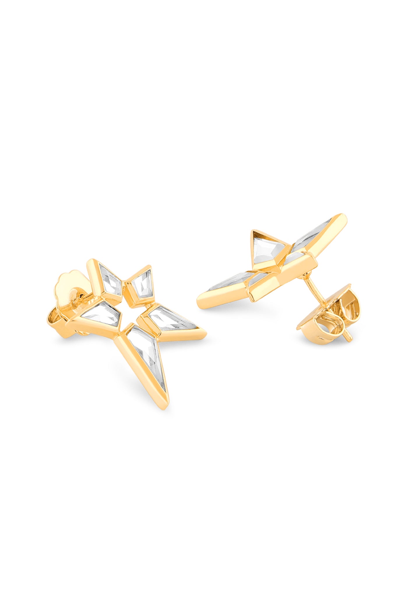 Isharya Nuit Shooting Star Studs In 18Kt Gold Plated indian designer wear online shopping melange singapore