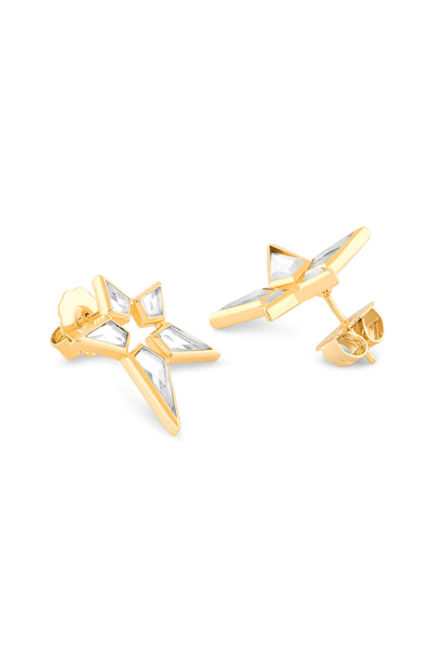 Isharya Nuit Shooting Star Studs In 18Kt Gold Plated indian designer wear online shopping melange singapore